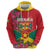 Grenada 1974 Zip Hoodie Gwenad Map With Bougainvillea - Flag Color - Wonder Print Shop