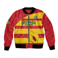 Boys' football bomber jacket with Grenada stripes, front zipper, black rib trim