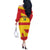 Custom Grenada Football Off The Shoulder Long Sleeve Dress Go Spice Boys - Wonder Print Shop