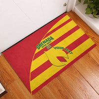 Red and yellow striped indoor football doormat with Grenada Spice Boys emblem and your text