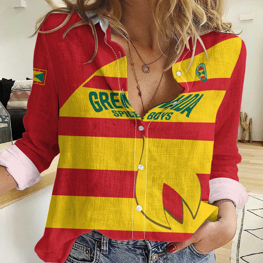 Custom Grenada Football Women Casual Shirt Go Spice Boys