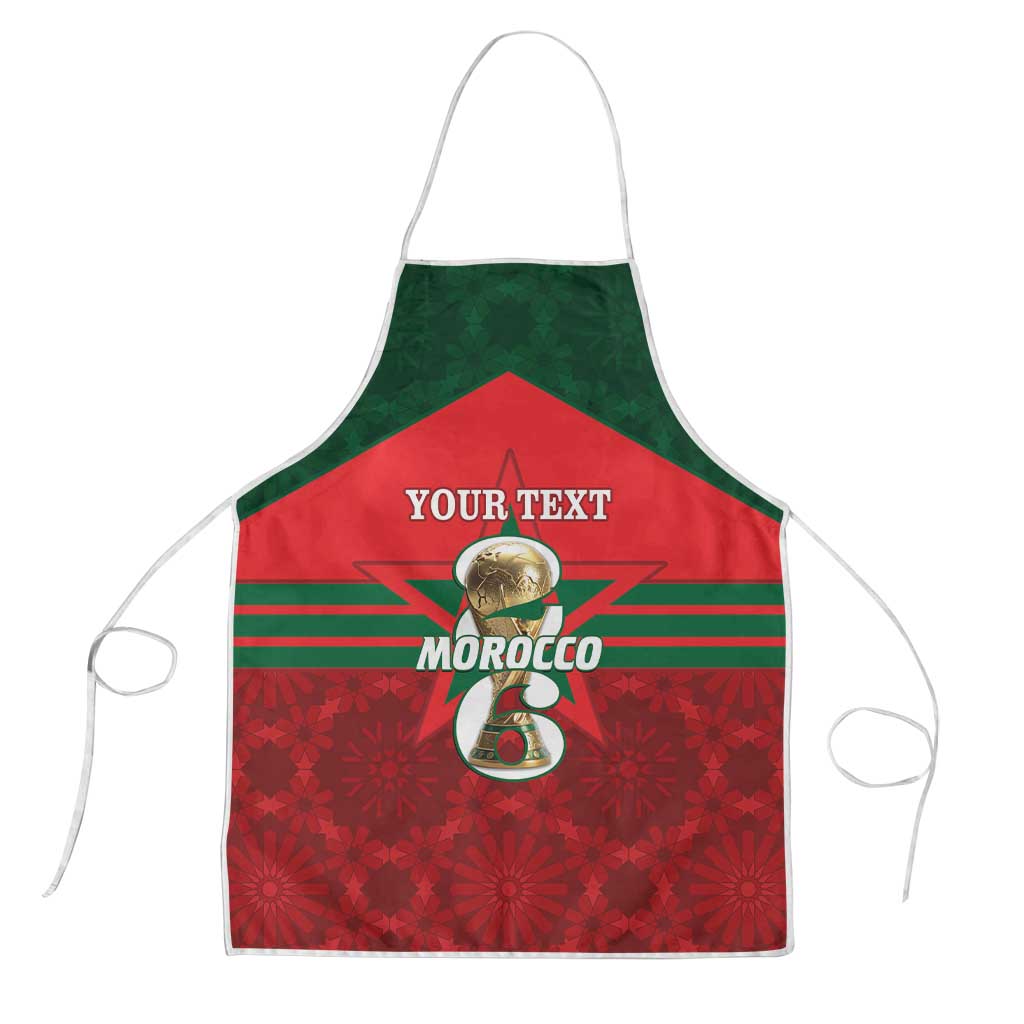 Personalized Morocco Football Apron 2026 Come On Atlas Lions - Wonder Print Shop