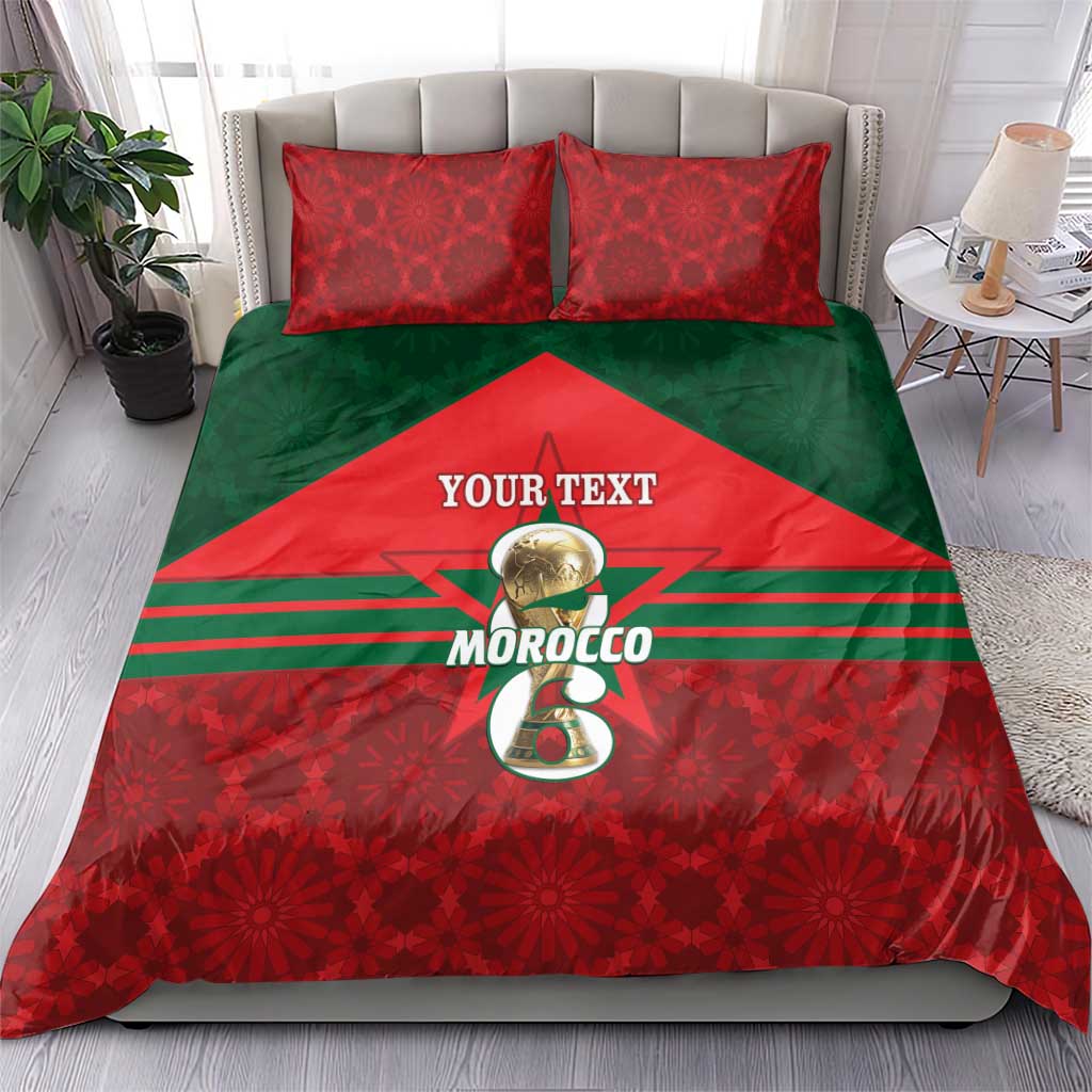 Personalized Morocco Football Bedding Set 2026 Come On Atlas Lions - Wonder Print Shop