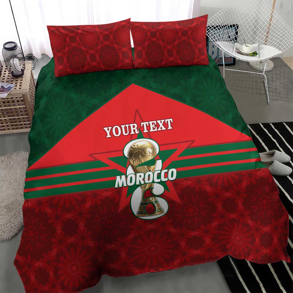 Personalized Morocco Football Bedding Set 2026 Come On Atlas Lions - Wonder Print Shop
