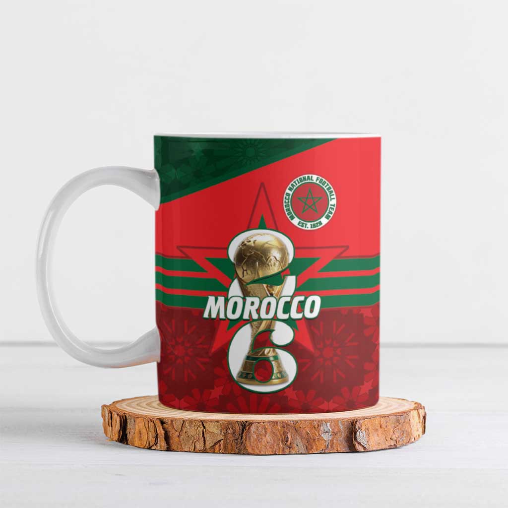 Personalized Morocco Football Ceramic Mug 2026 Come On Atlas Lions - Wonder Print Shop