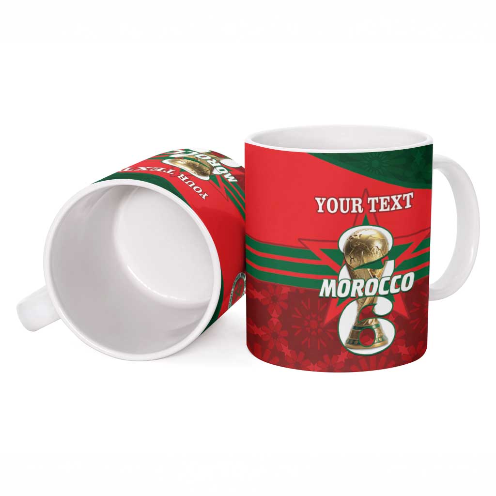 Personalized Morocco Football Ceramic Mug 2026 Come On Atlas Lions - Wonder Print Shop