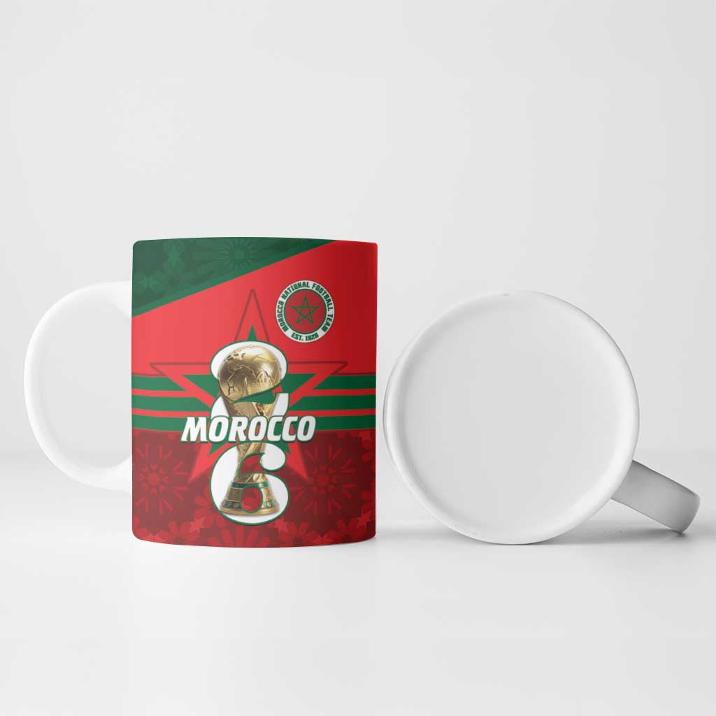 Personalized Morocco Football Ceramic Mug 2026 Come On Atlas Lions - Wonder Print Shop