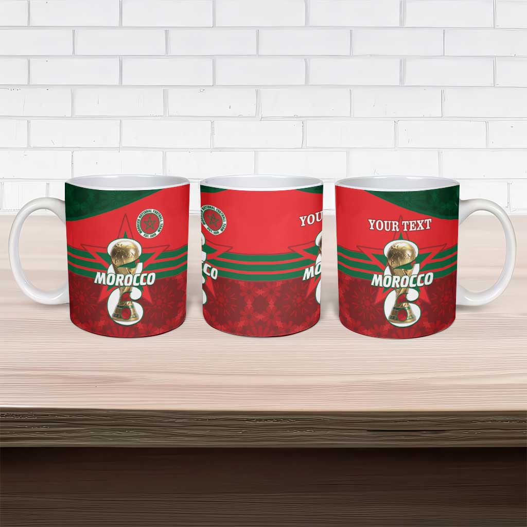 Personalized Morocco Football Ceramic Mug 2026 Come On Atlas Lions - Wonder Print Shop