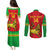 Custom Ethiopia Football Couples Matching Puletasi and Long Sleeve Button Shirt 2024 Go Champions Walia Ibex - Wonder Print Shop