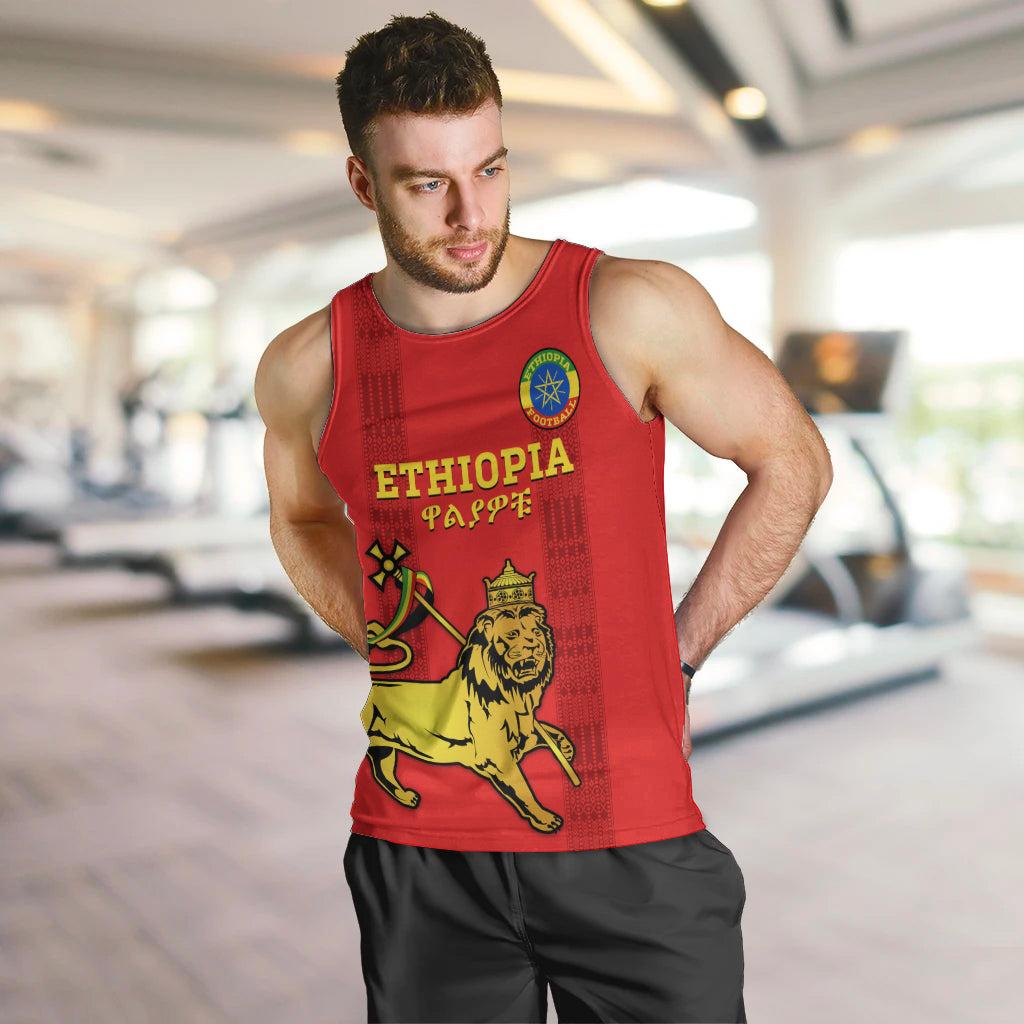 Custom Ethiopia Football Men Tank Top 2024 Go Champions Walia Ibex