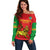 Custom Ethiopia Football Off Shoulder Sweater 2024 Go Champions Walia Ibex