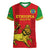 Custom Ethiopia Football Women V Neck T Shirt 2024 Go Champions Walia Ibex - Wonder Print Shop