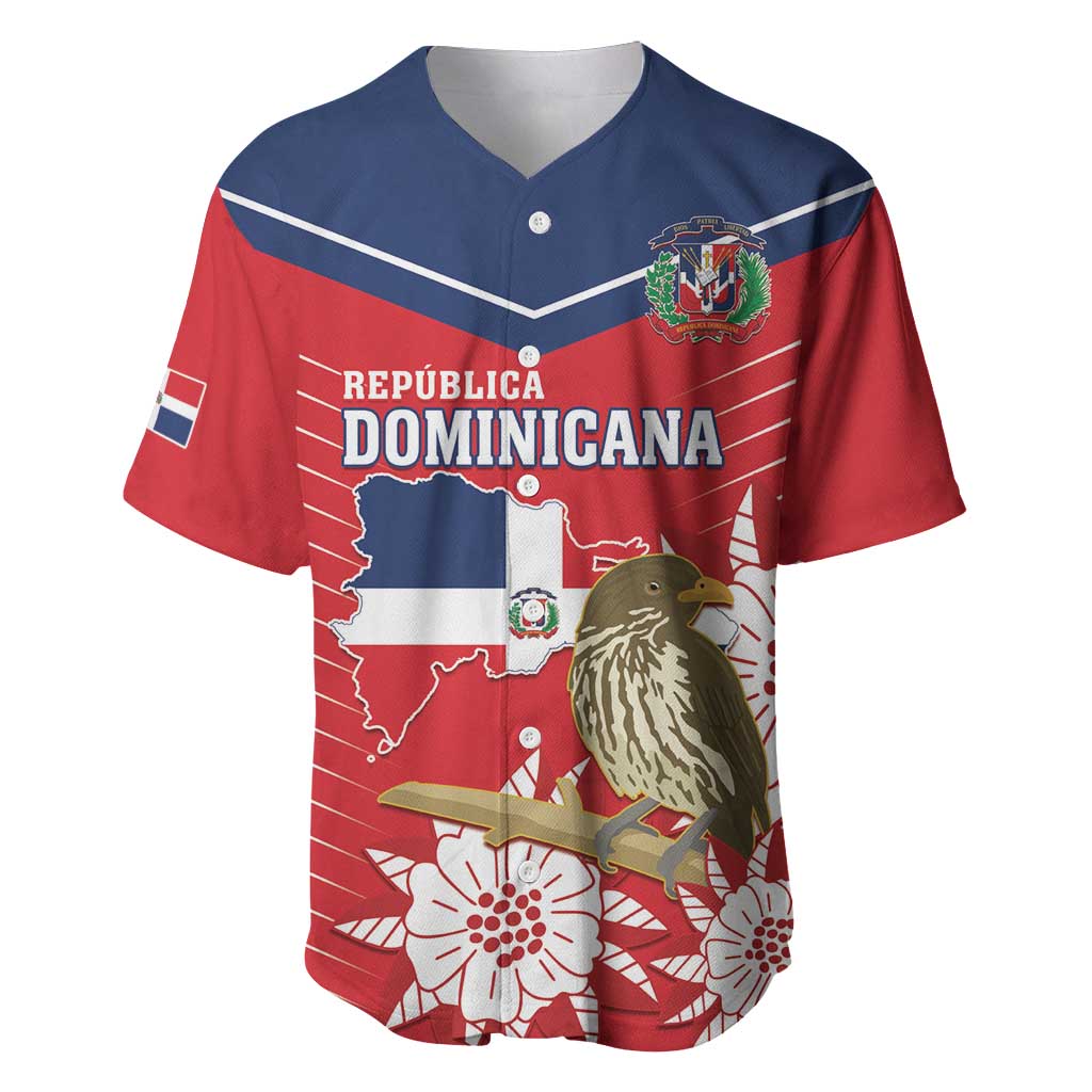 Personalized Dominican Republic Independence Day Baseball Jersey Palmchat With Map