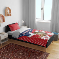 Personalized Dominican Republic Independence Day Bedding Set Palmchat With Map