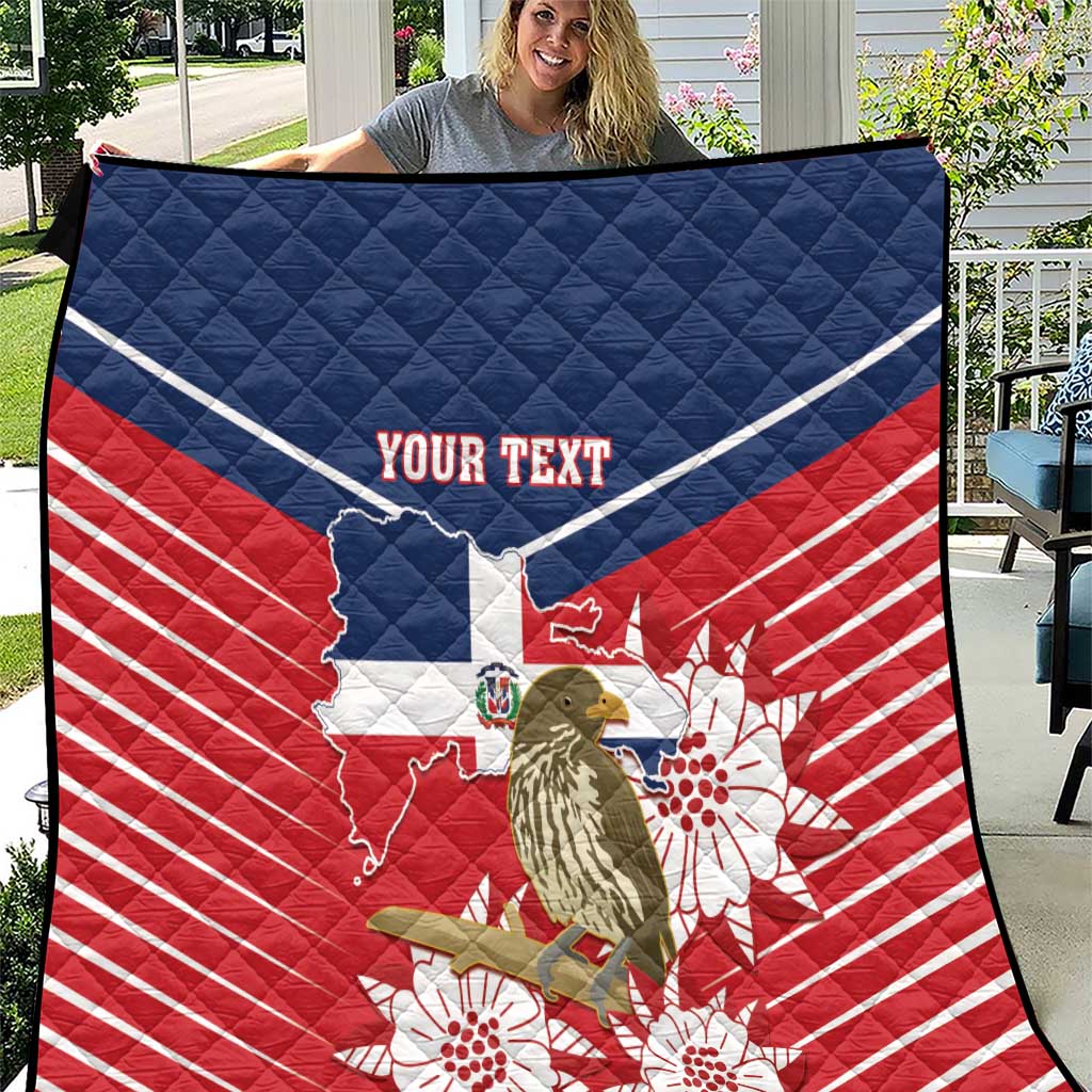 Personalized Dominican Republic Independence Day Quilt Palmchat With Map