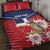 Personalized Dominican Republic Independence Day Quilt Bed Set Palmchat With Map