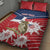 Personalized Dominican Republic Independence Day Quilt Bed Set Palmchat With Map