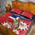 Personalized Dominican Republic Independence Day Quilt Bed Set Palmchat With Map