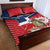 Personalized Dominican Republic Independence Day Quilt Bed Set Palmchat With Map