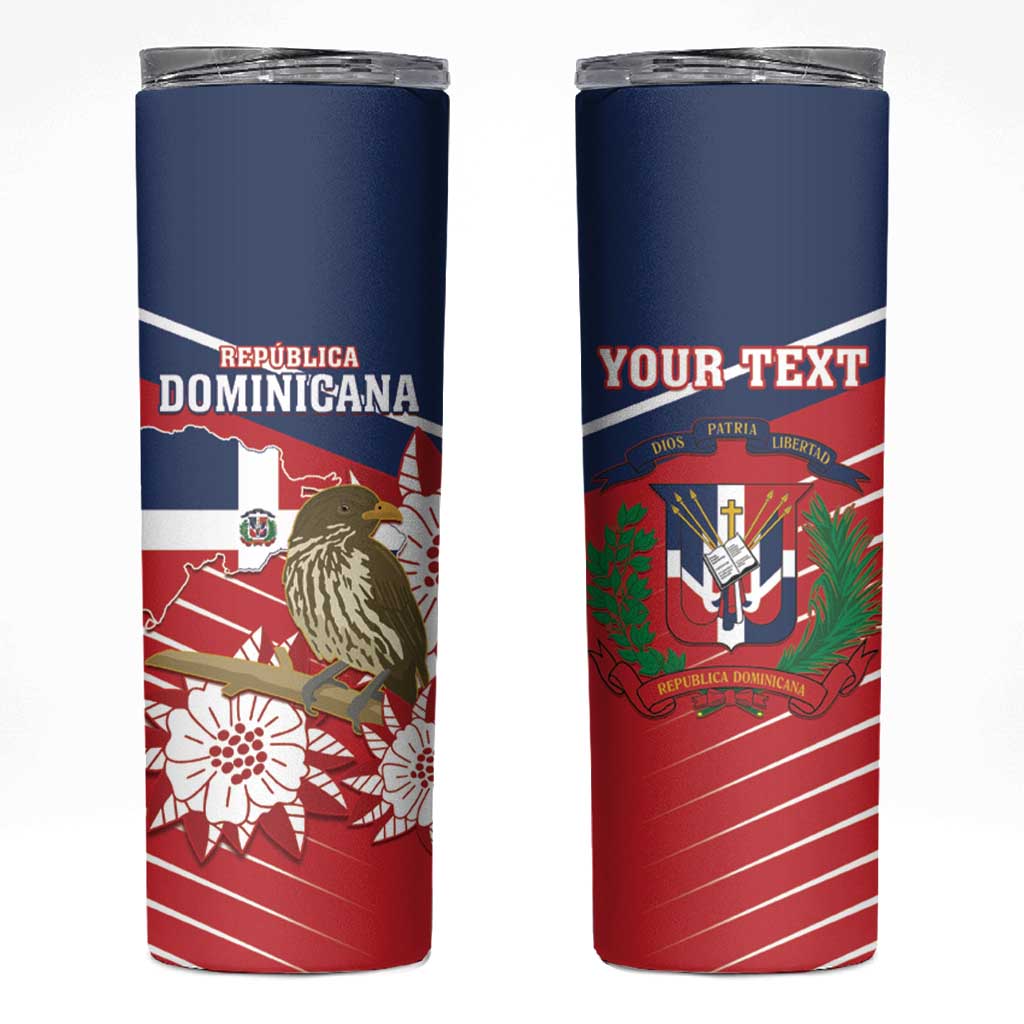 Personalized Dominican Republic Independence Day Skinny Tumbler Palmchat With Map