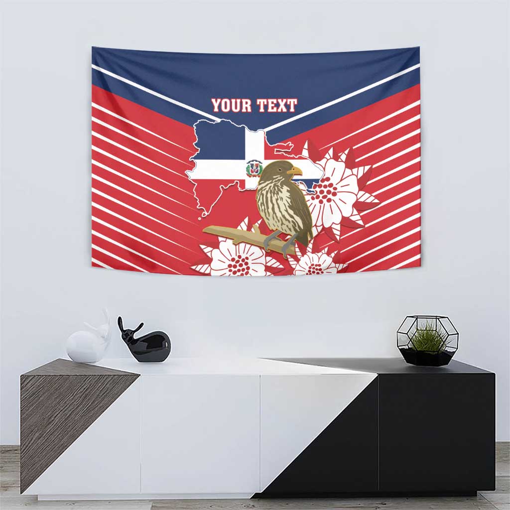 Personalized Dominican Republic Independence Day Tapestry Palmchat With Map