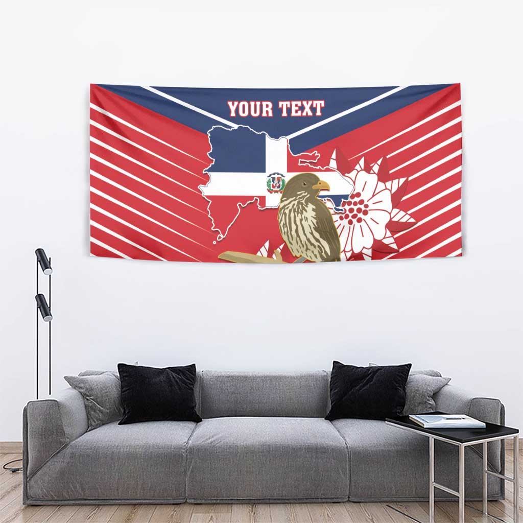 Personalized Dominican Republic Independence Day Tapestry Palmchat With Map