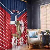 Personalized Dominican Republic Independence Day Window Curtain Palmchat With Map - Wonder Print Shop
