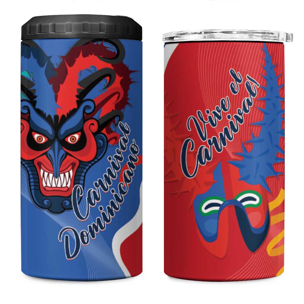 Carnival Dominicano 4 in 1 Can Cooler Tumbler Dominican Republic Diablos Cojuelos Mask