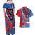 Carnival Dominicano Couples Matching Off Shoulder Maxi Dress and Hawaiian Shirt Dominican Republic Diablos Cojuelos Mask