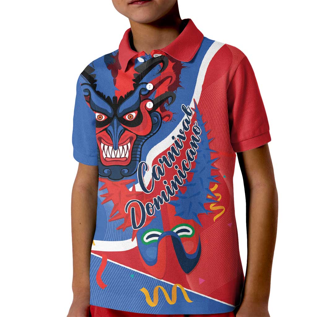 Carnival Dominicano Kid Polo Shirt Dominican Republic Diablos Cojuelos Mask