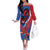 Carnival Dominicano Off The Shoulder Long Sleeve Dress Dominican Republic Diablos Cojuelos Mask