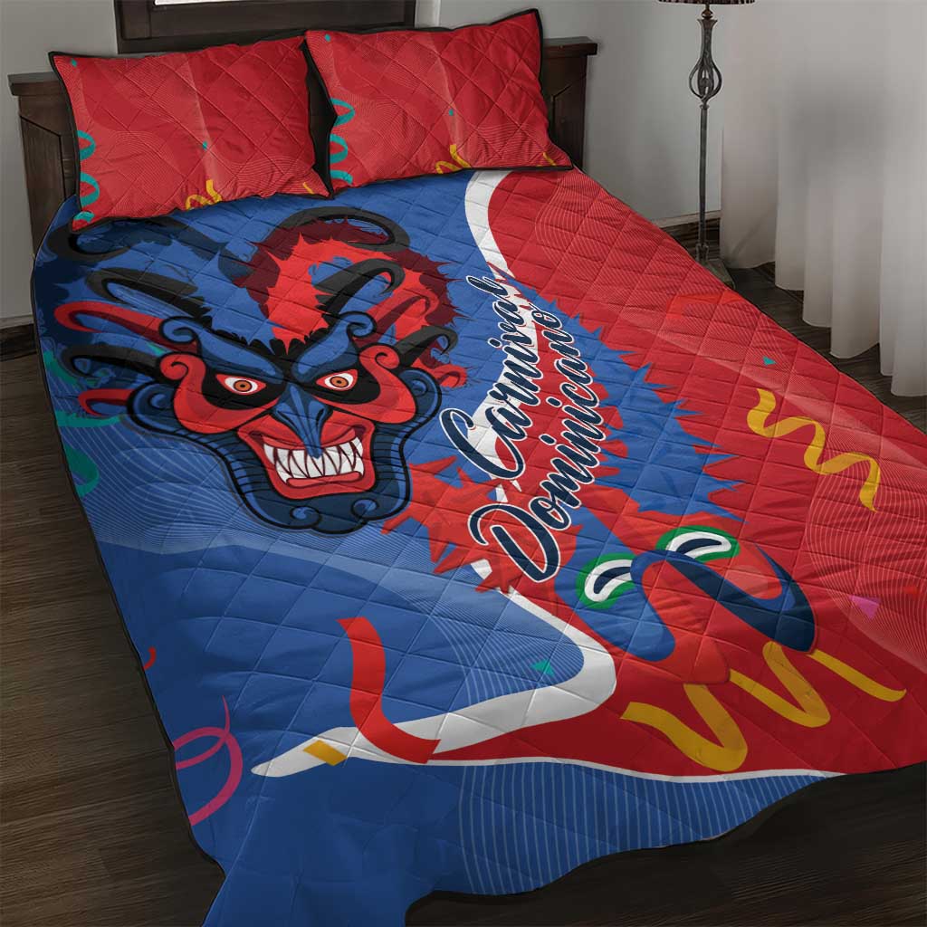 Carnival Dominicano Quilt Bed Set Dominican Republic Diablos Cojuelos Mask