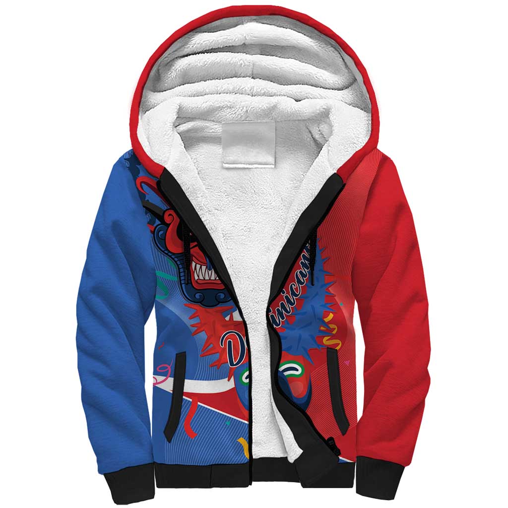 Carnival Dominicano Sherpa Hoodie Dominican Republic Diablos Cojuelos Mask