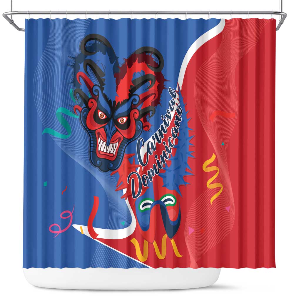 Carnival Dominicano Shower Curtain Dominican Republic Diablos Cojuelos Mask