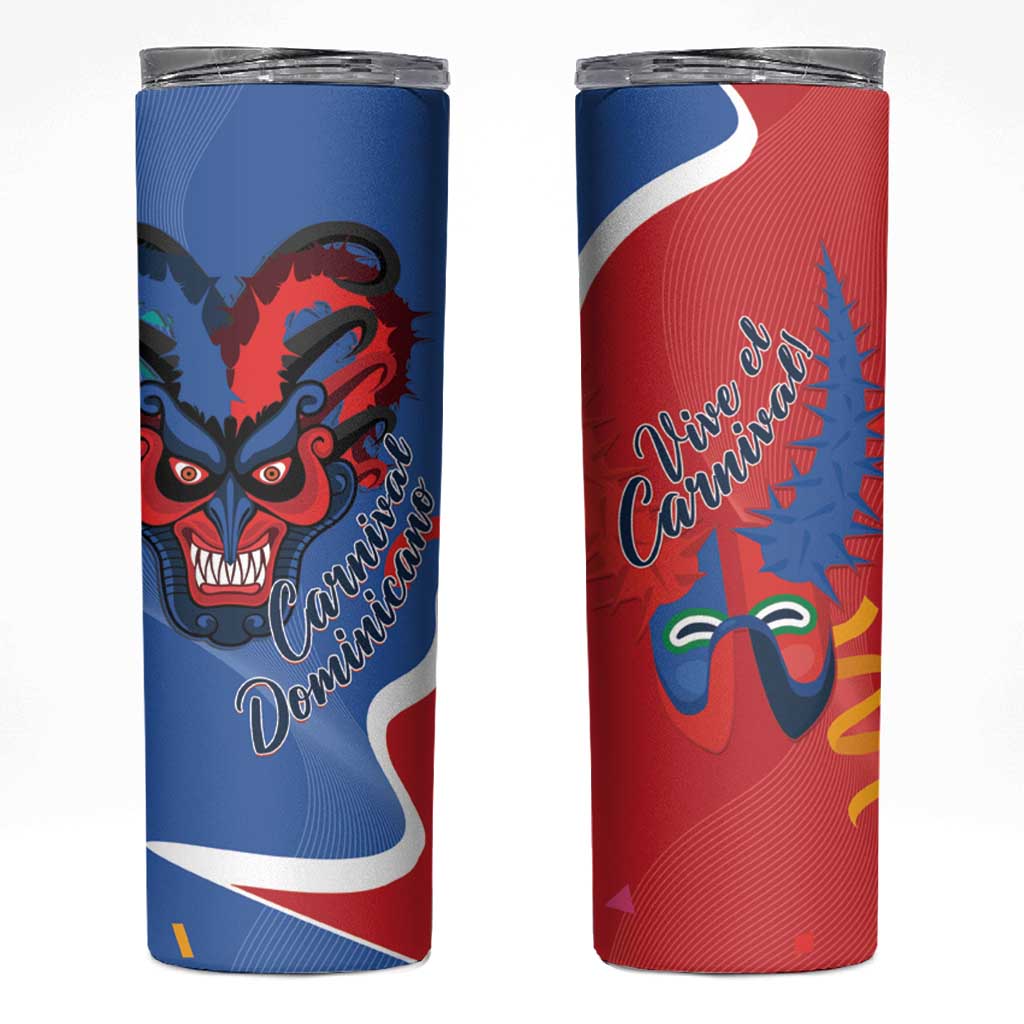 Carnival Dominicano Skinny Tumbler Dominican Republic Diablos Cojuelos Mask