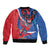 Carnival Dominicano Sleeve Zip Bomber Jacket Dominican Republic Diablos Cojuelos Mask