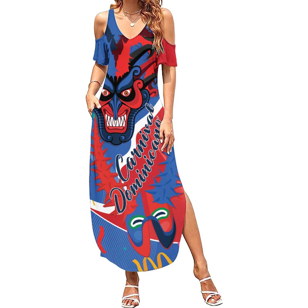 Carnival Dominicano Summer Maxi Dress Dominican Republic Diablos Cojuelos Mask