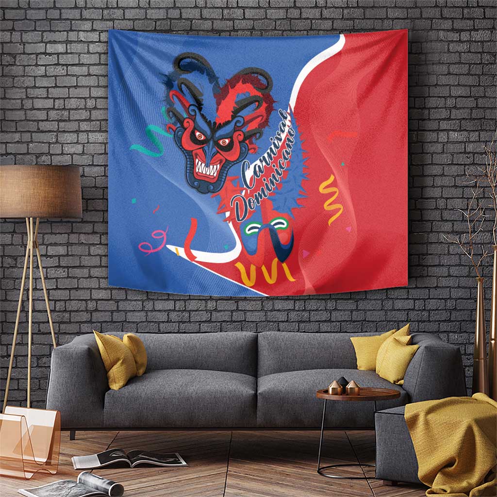 Carnival Dominicano Tapestry Dominican Republic Diablos Cojuelos Mask