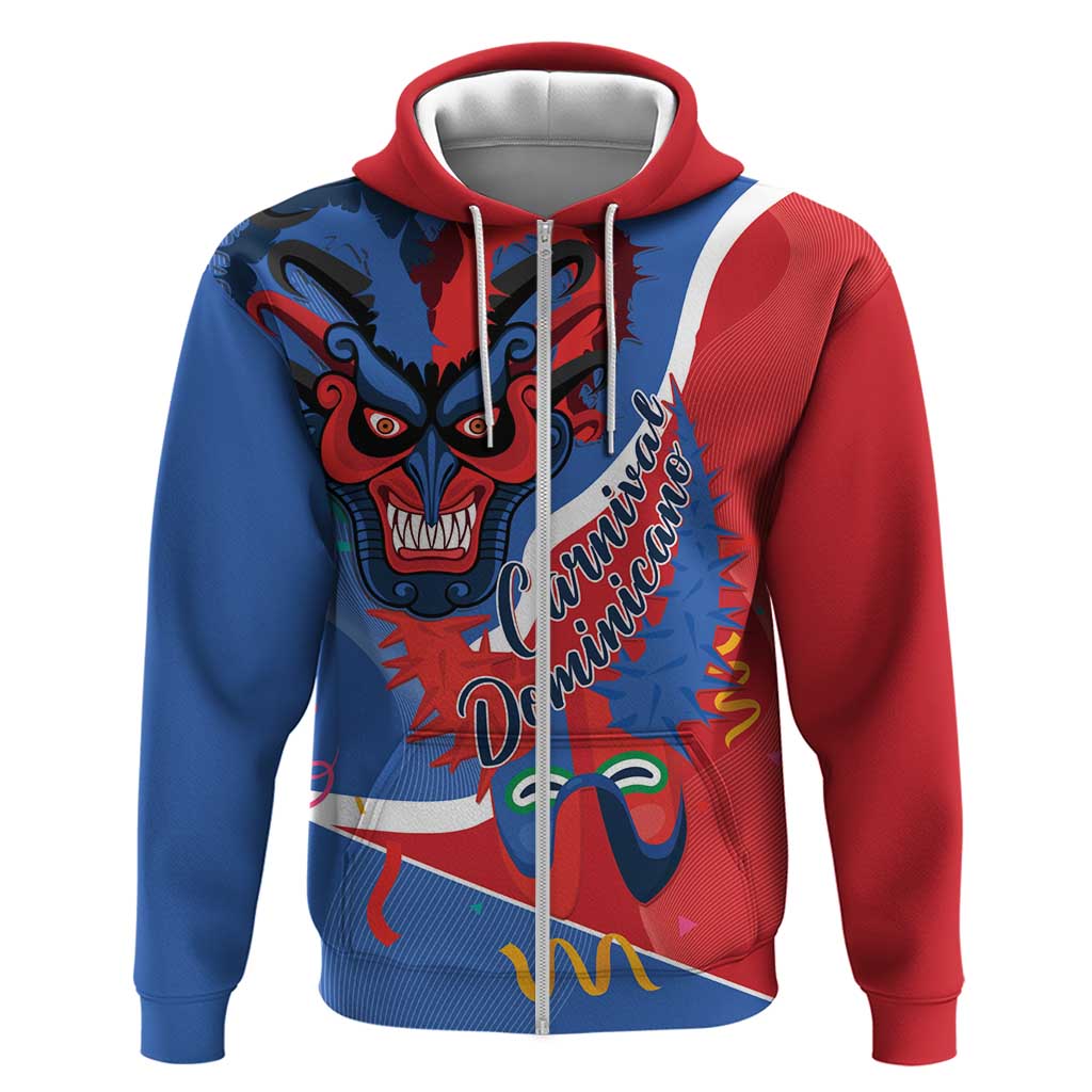 Carnival Dominicano Zip Hoodie Dominican Republic Diablos Cojuelos Mask - Wonder Print Shop