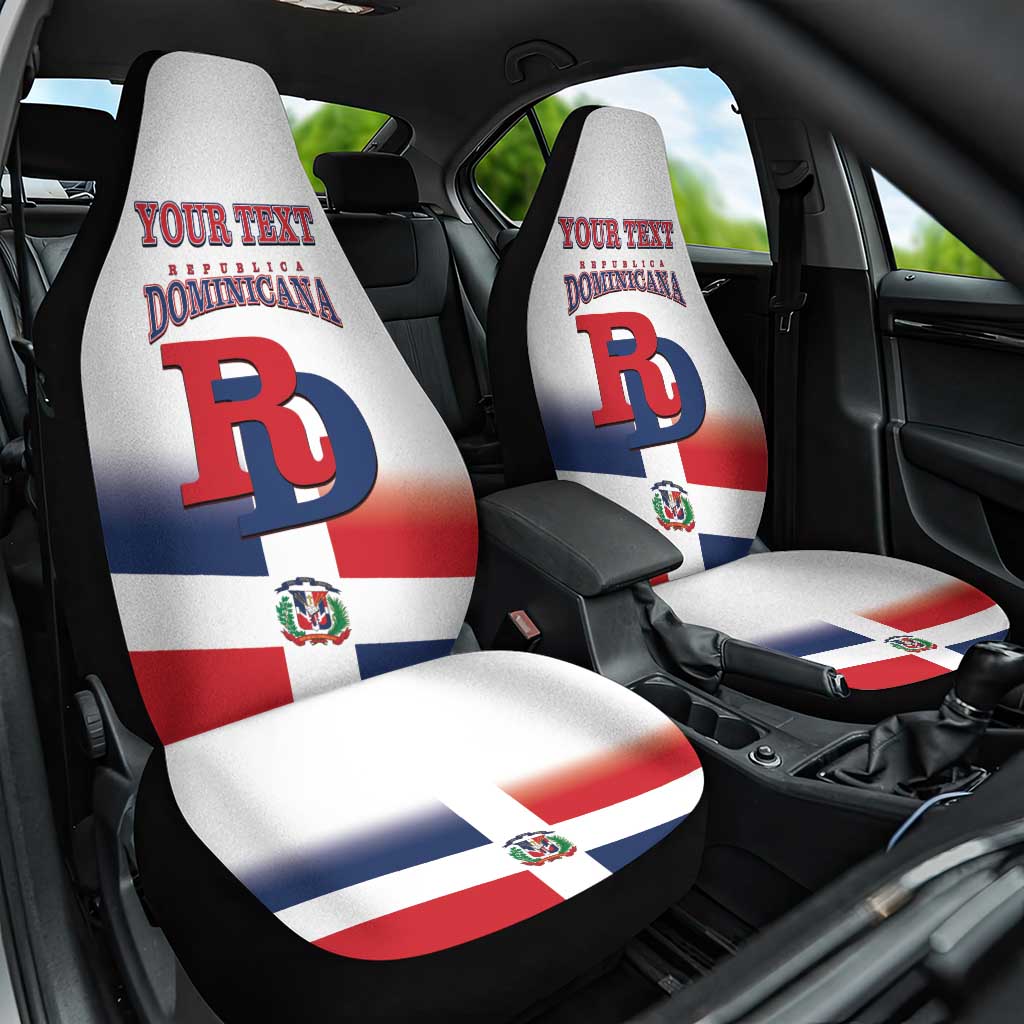 Custom Dominican Republic 2025 Baseball Car Seat Cover Go Champions Flag Style