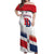 Custom Dominican Republic 2025 Baseball Off Shoulder Maxi Dress Go Champions Flag Style