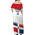 Custom Dominican Republic 2025 Baseball Off Shoulder Maxi Dress Go Champions Flag Style