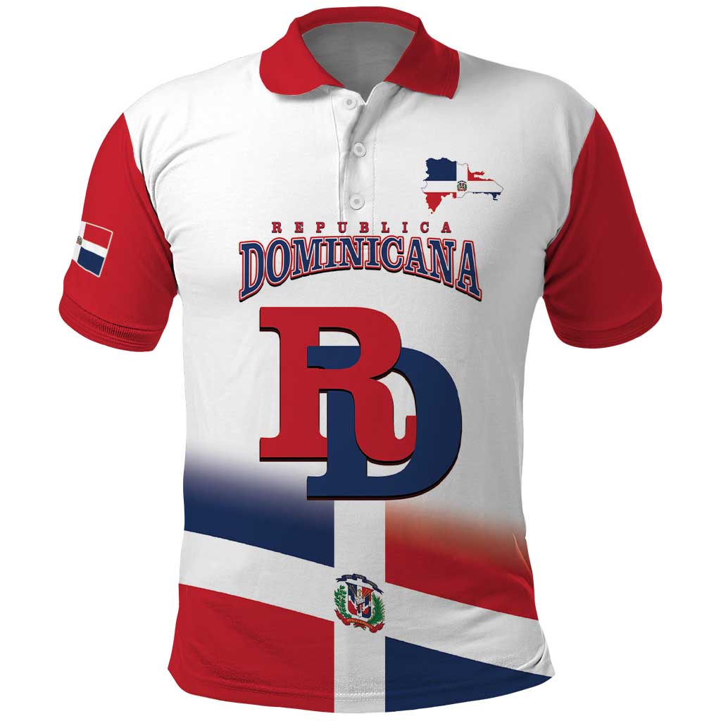 Custom Dominican Republic 2025 Baseball Polo Shirt Go Champions Flag Style