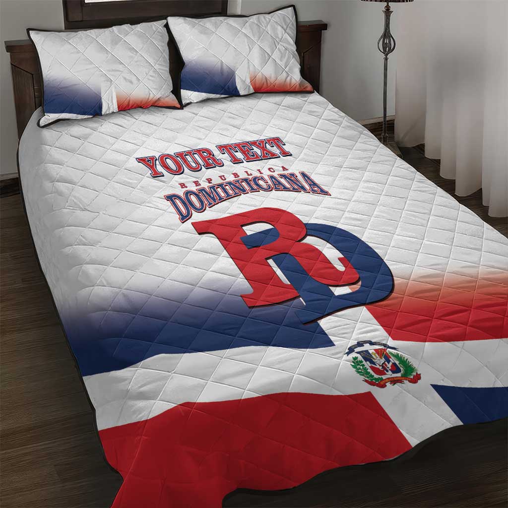 Custom Dominican Republic 2025 Baseball Quilt Bed Set Go Champions Flag Style