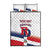 Custom Dominican Republic 2025 Baseball Quilt Bed Set Go Champions Flag Style