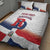 Custom Dominican Republic 2025 Baseball Quilt Bed Set Go Champions Flag Style