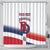 Custom Dominican Republic 2025 Baseball Shower Curtain Go Champions Flag Style