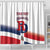 Custom Dominican Republic 2025 Baseball Shower Curtain Go Champions Flag Style