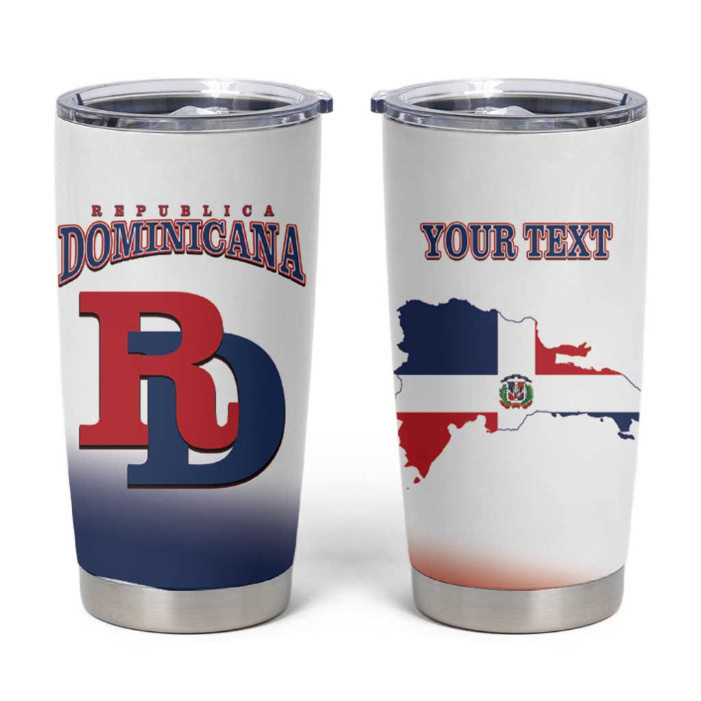 Custom Dominican Republic 2025 Baseball Tumbler Cup Go Champions Flag Style