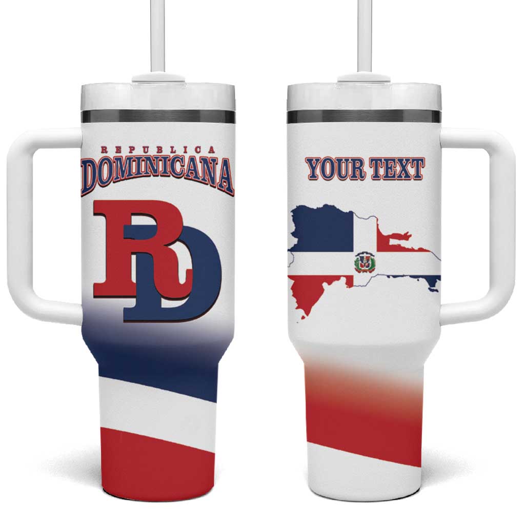 Custom Dominican Republic 2025 Baseball Tumbler With Handle Go Champions Flag Style